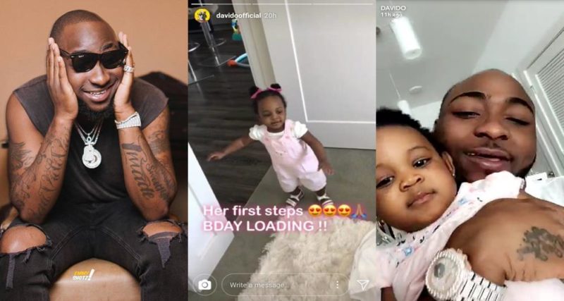 Davido Shares Adorable Video Of Hailey His Second Daughter Taking Her First Steps Naijamusic
